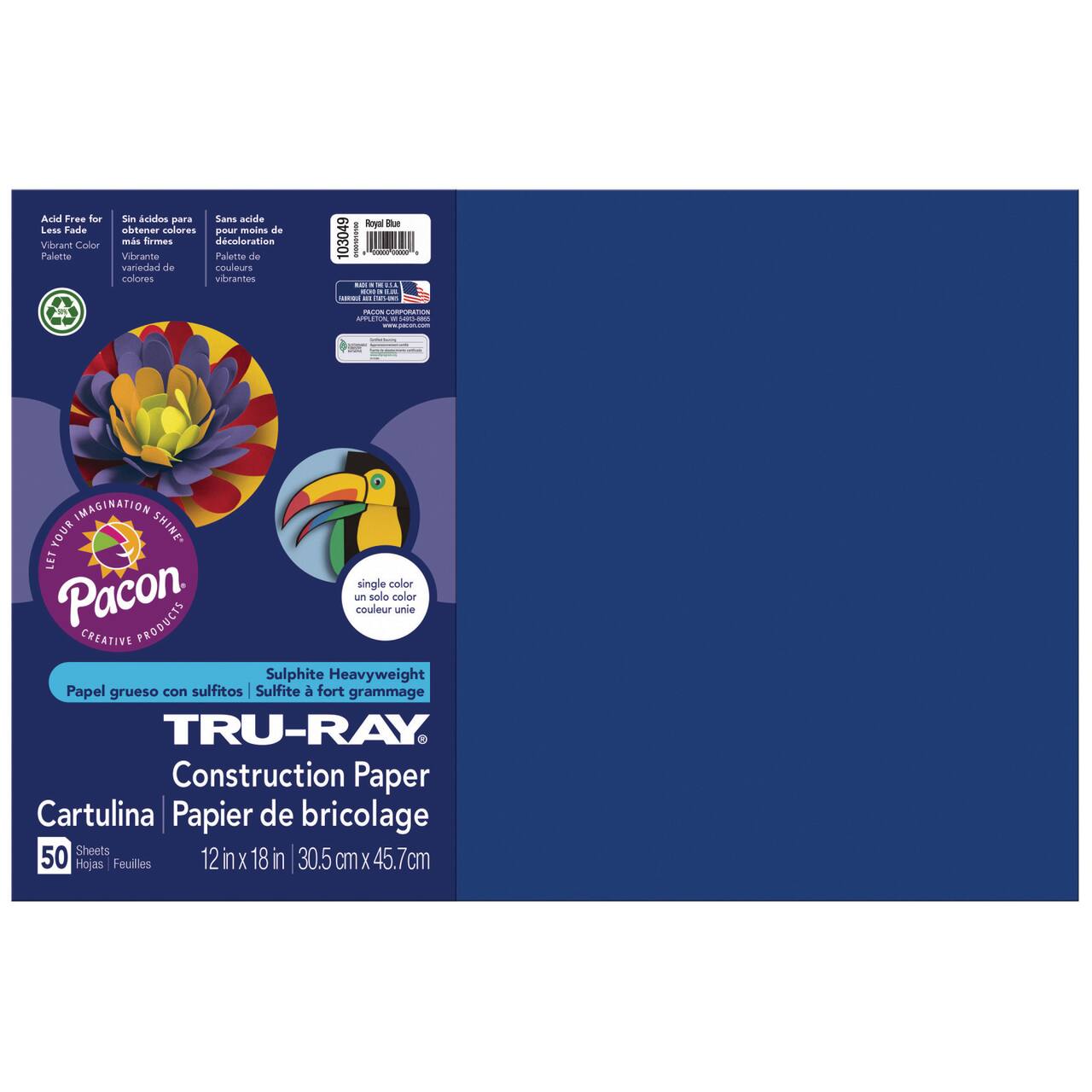 Tru-Ray® 12" x 18" Construction Paper, 50 Sheets
